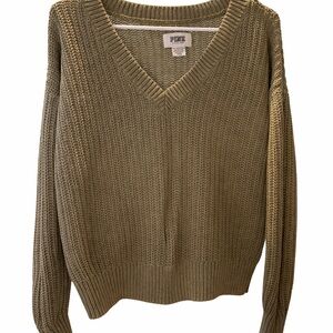 PINK Victoria's Secret Olive V-Neck Sweater